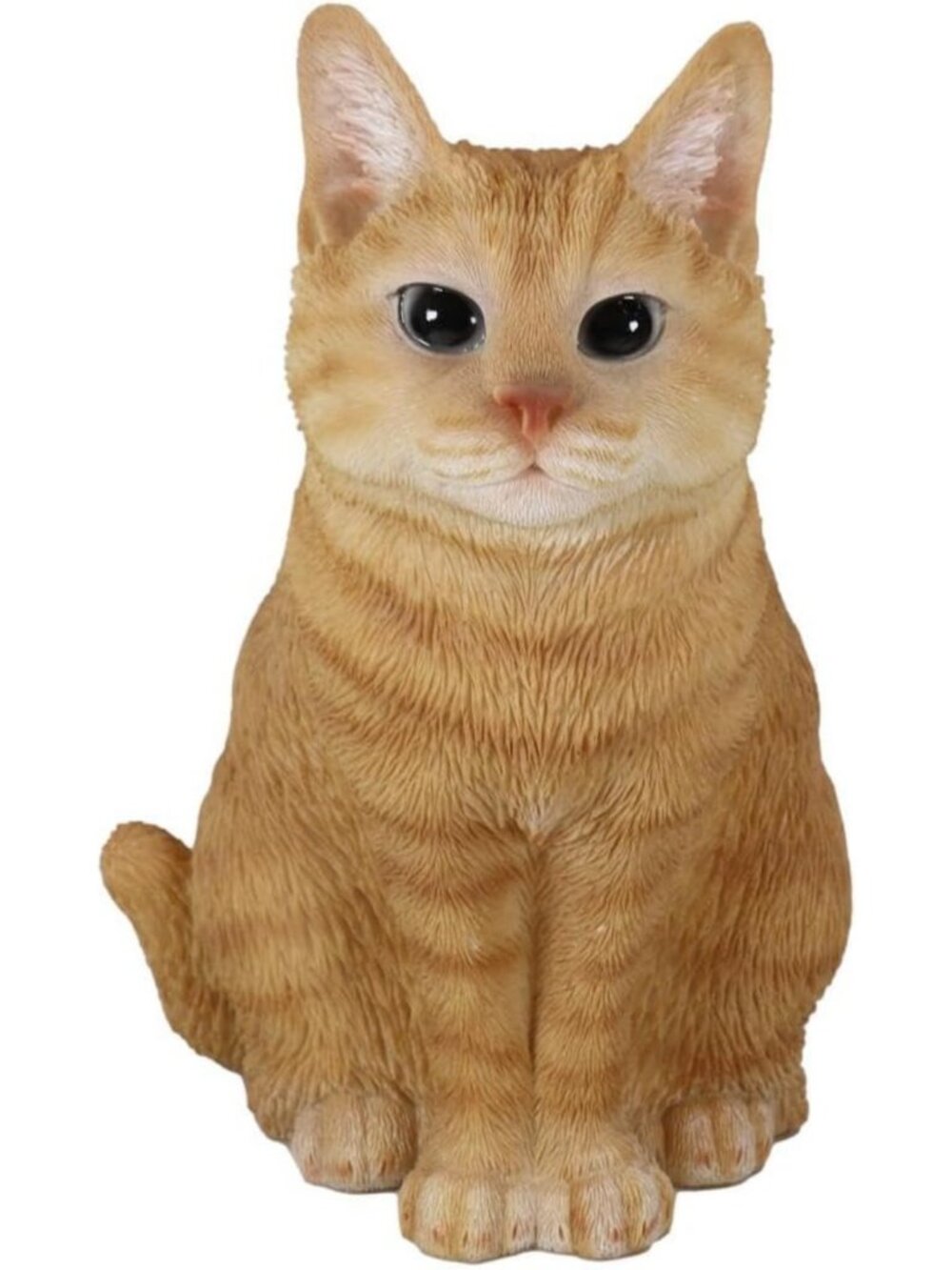 Charming Orange Tabby Cat Figurine | 7.5" Tall Collectible Kitten Decor